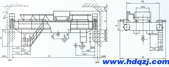 QD型50/10噸電動雙梁橋式起重機(jī)